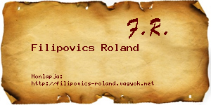 Filipovics Roland névjegykártya